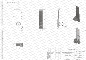 Чертеж прижимного устройства щеткодержателей РТП (пружина) - 1РВ.100.228-5 ГЧ